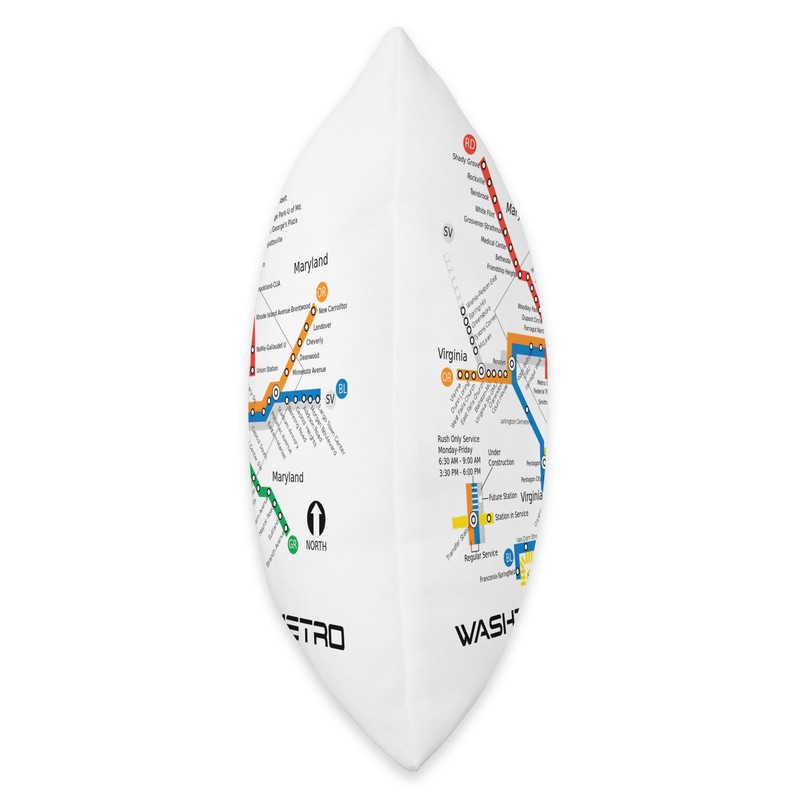 Metrorail Map Washington DC City Rail Rapid Transit Subway Throw