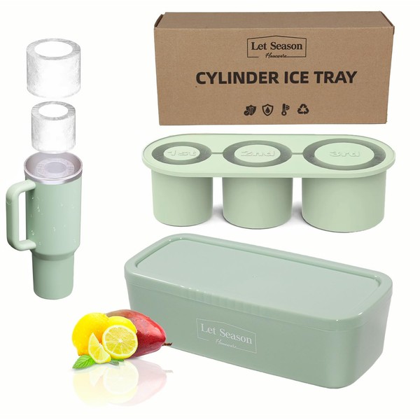 Ice Cube Tray for 30Oz-40Oz Tumbler, 3 Pcs Silicone Hollow