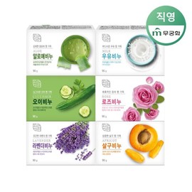 Rose of Sharon Natural Beauty Beauty Soap 6 types 90g x 12 (optional configuration) - Milk soap x 12 / 무궁화 자연미인 미용비누 6종 90g x 12개 (옵션 구성) - 우유비누 x 12개