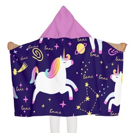 Infinite Pack Unicorn Toddler Towels for Girls, Pink Kids Bath Towels, Unicorn Kids Beach Towels, Hooded Towels for Toddlers