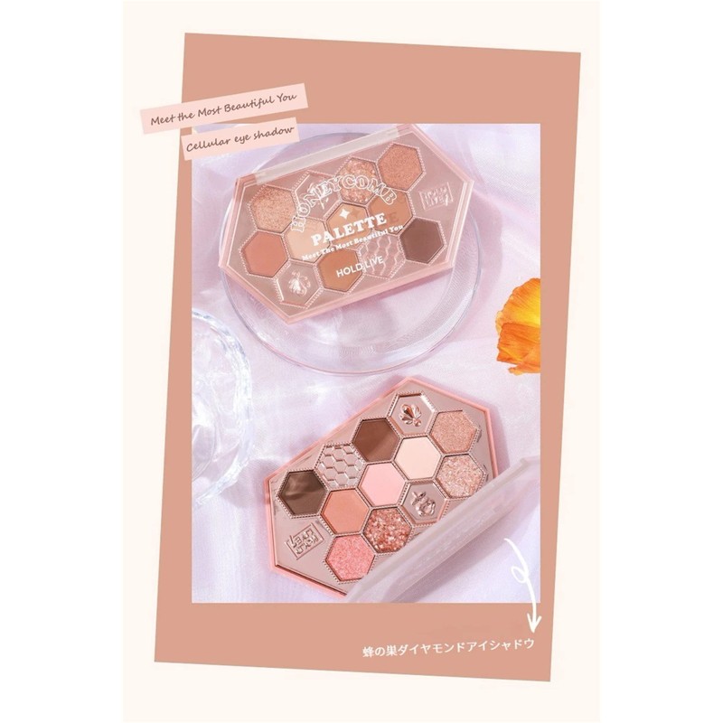 YAYAMIYA Cute Honeycomb Eyeshadow Palette, 12 Colors Makeup Palette, Honey
