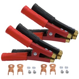 YSIL Battery Jumper Cable Clamps 1000A Pure Copper Car Battery Charger Alligator Clamps Heary Duty Boost Clips for Automotive Vehicle Boat(2PCS Red&2PCS Black)