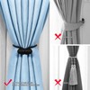 Tifanso Black Magnetic Curtain Tiebacks - 4pcs Curtain Tie Backs