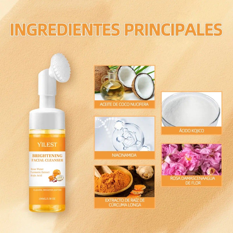 Limpiador Facial Espuma Hidra Todo Tipo Aclara Antimanchas