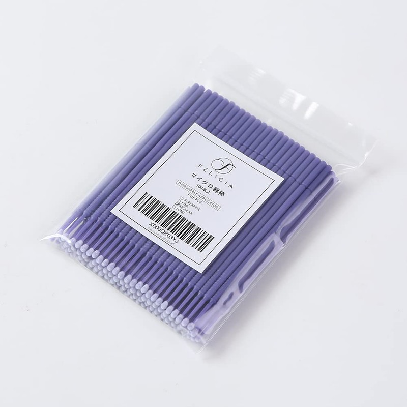 FELICIA 100pcs Micro Cotton Swabs, Micro Brush, Micro Stick, Eyelash