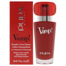 Pupa Milano Vamp! Extreme Colour Lipstick with Plumping Treatment - 205 Iconic Nude for Women - 0.123 oz Lipstick