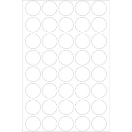 HERMA 2257 Verschlussetiketten transparent rund, 640 Stück, Ø 19 mm, 40 pro Bogen, selbstklebend, Sicherheitsetiketten Aufkleber zum Beschriften, matt, blanko Siegel Etiketten aus Folie