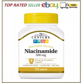 21st Century Niacinamide 500 mg Prolonged Release Tablets, 110-Count
