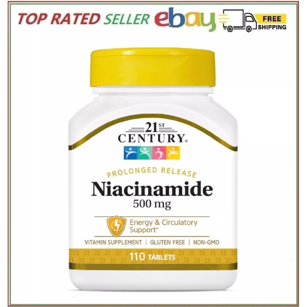 21st Century Niacinamide 500 mg Prolonged Release Tablets, 110-Count