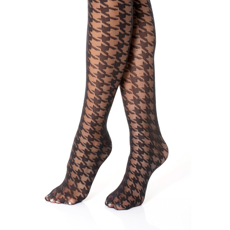 Gi&Gi Tights Large Sizes Women's Pattern Transparent Tights 40 Denier