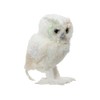 Decoris Glittered White Owl Ornament, 6" Foam and Polyester Christmas