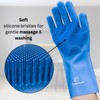 Bubble Hands Dog Washing Gloves with Bristle Scrubbers, Reusable Silicone