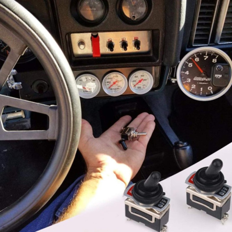REYLNXR: Toggle Switch, Push Switch, Waterproof Cover, Dustproof, 0.5 inches