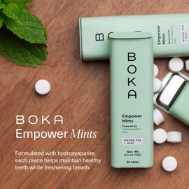 Boka Empower Hydroxyapatite Breath Mints - 3-Pack, 30ct each - Sugar Free - For Dry Mouth - Oral Health and Freshens Breath