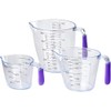 3-Piece Plastic Measuring Cups Set, 8 16 32 oz Capacity