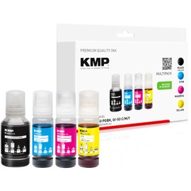 KMP Refill Ink for Canon GI50PGBK, GI50C, GI50M, GI50Y for Canon Pixma G5050 G6050 G7050