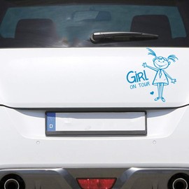 Hellweg Druckerei Car Sticker Girl on Board on Tour Board