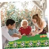 ABOOFAN 2pcs Soccer Themed Table Cover Pe Tablecloth for Parties