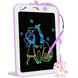 LCD Writing Tablet Unicorn Gifts for Girls: Travel Games for Kids Car Plane Activities Toys for 2 3 4 5+ Year Old Girls Boys Toddlers Birthday Gifts Magic Doodle Pad Board 8.5 Inch