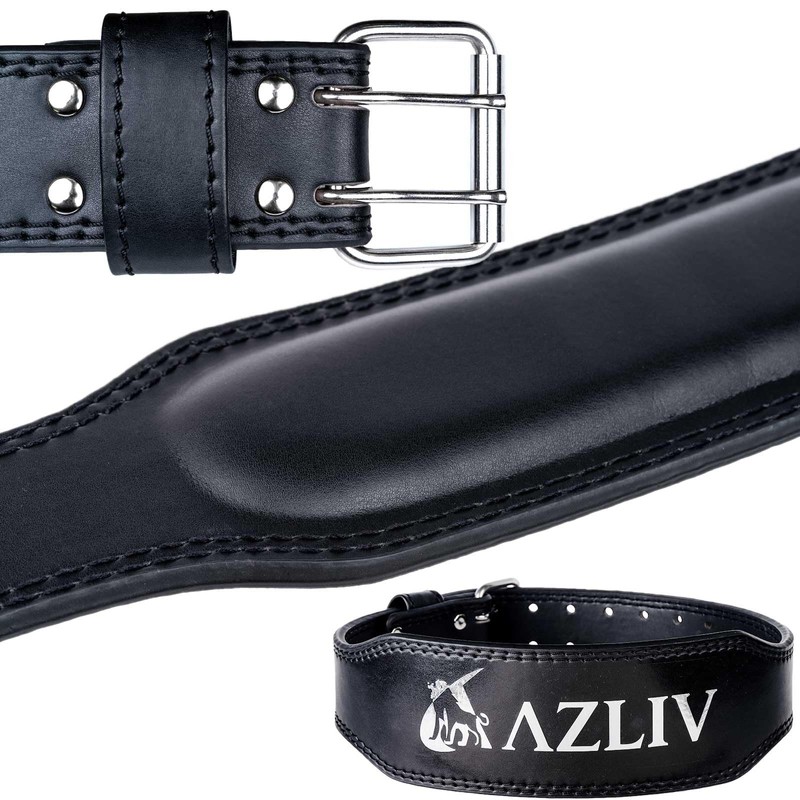 AZLIV AZ7 Training Belt, Muscle Level, MF Leather, Durable, Lightweight,