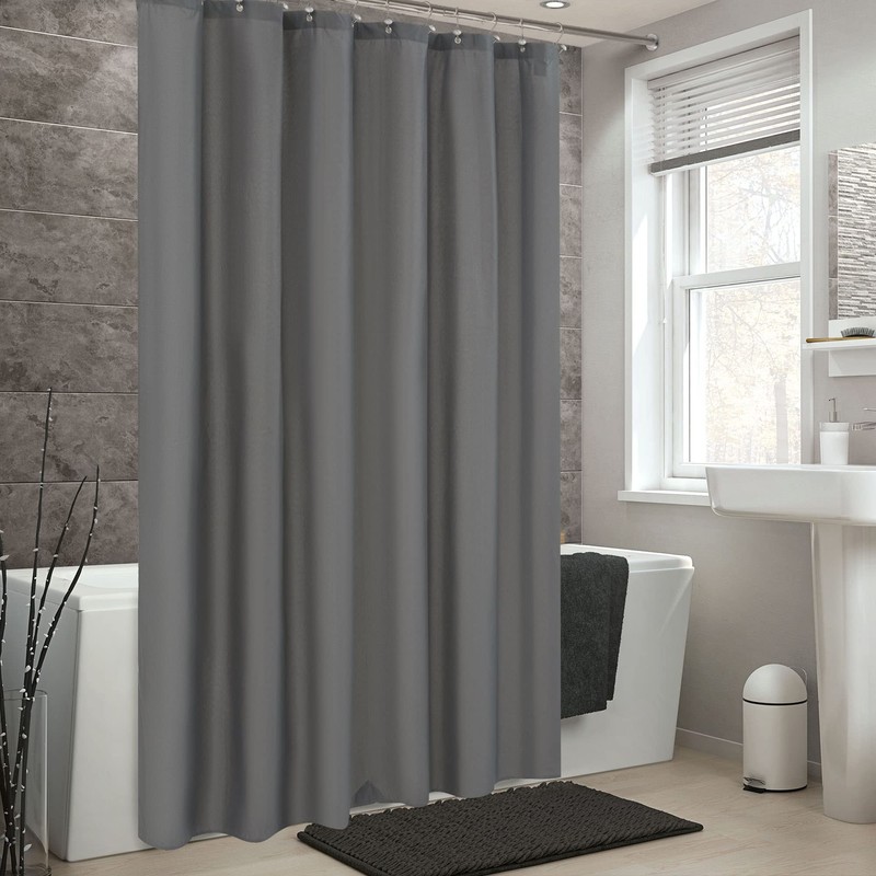 ALYVIA SPRING Extra Long Fabric Shower Curtain Liner Waterproof -
