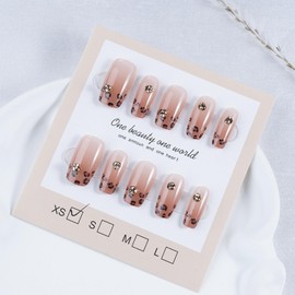 MISS MUMU Nail Tips 30 Pieces Long Nail Tips Spring Summer Simple Cute Fashionable Popular Japanese Style Nail Stickers Bridal Nails Glossy Press-on Nails Coming-of-age Ceremony Wedding Entrance