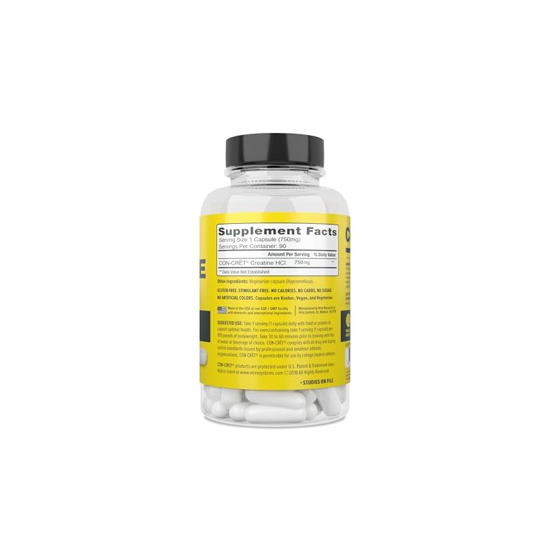 ConCret, 72 Capsules, Micro-Dosing Creatine