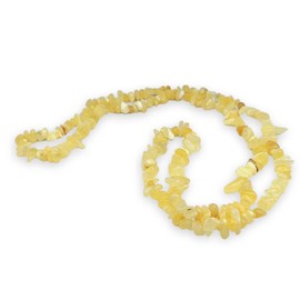 TENET - Natural Stone Chip Necklace for Crystal Therapy, Reiki and Meditation - 84cm, Stone, Jade Yellow