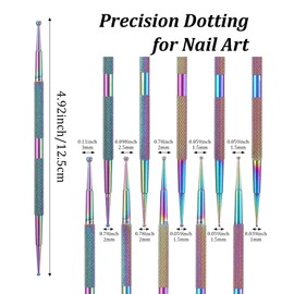Nail Art Dotting Tool, 4PCS Stainless Steel Dotting Pens with Ball Tips Set for Manicure Designs and Polymer Clay Crafts with Precision Tips