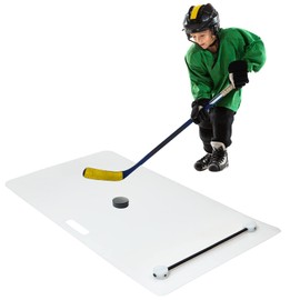 Deekin Hockey Shooting Board Pucks Pad Heavy Duty Ice Hockey Training Aid with Handle for Kids Adults Puck Shooting(Rebound Style,45 x 24 Inch)