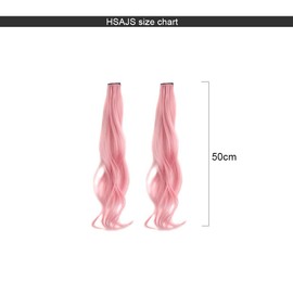 XFSRG Haarverlängerung, Naturhaar, bunt, Regenbogen-Highlights, gelockt, synthetische Haarteile für Kinder, Frauen, Mädchen, Party, Festival, Cosplay