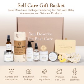 New Mom Gifts for Women, 11 Luxury New Mom Care Package After Baby, Pregnancy Gifts for Expecting Mom to Be, Postpartum Gifts Basket with New Baby Essentials for Baby Shower, First Time Mommy