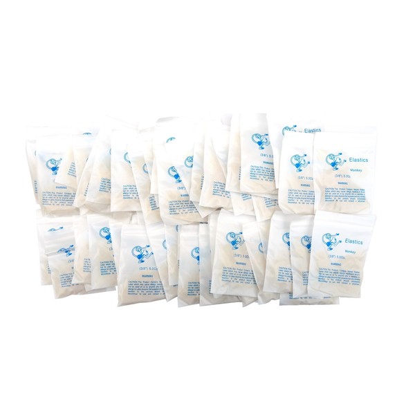 OrthoSource Dental Latex Rubber Bands 50 Packs 3/8" Orthodontic Medium