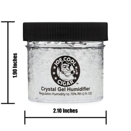 Joe Cool Cigar Crystal Gel Humidifier for Cigar Humidors (2 oz Jars) - 4 Pack