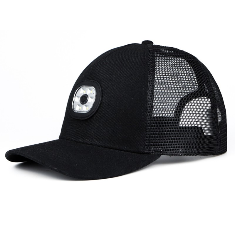 LED Baseball Cap Rechargeable Headlamp Hat Summer Breathable Adjustable Hat