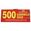 Caterpack Sandwich Food Bags | 500 Pack | Twist Ties | Freezer Safe