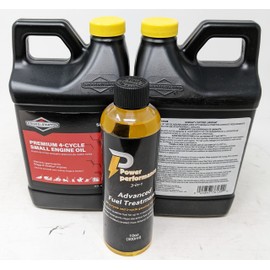 Briggs & Stratton 30W Engine Oil - 48 Oz. 100028 (2-Pack) and Fuel Treatment