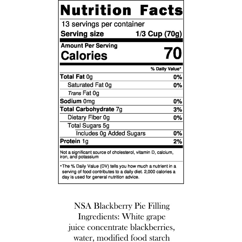 Amish Pie Filling - TWO 32 Oz Jars (Blackberry NSA)