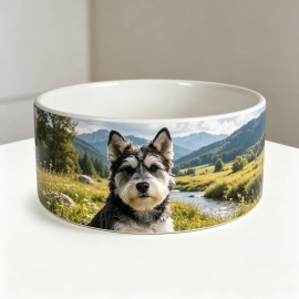 Porcelain Pet Vessel Bowl Ceramic Dog Dish 15cm 18cm Sturdy White Easy Clean High Quality Cat Feeder BowlColor: White 2