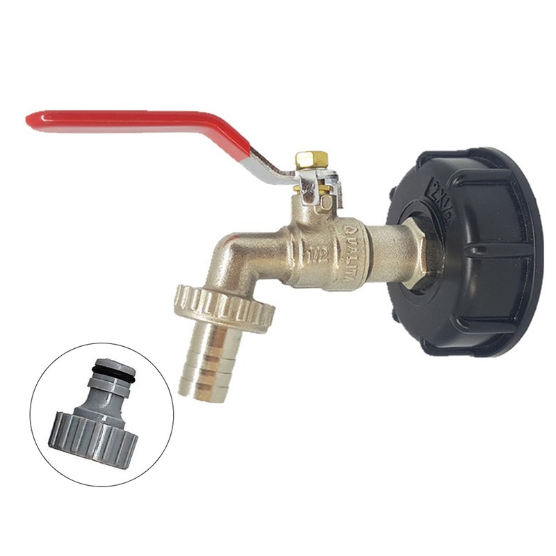 IBC Drain Tank Adapter for Brass Garden Tap with 12.7