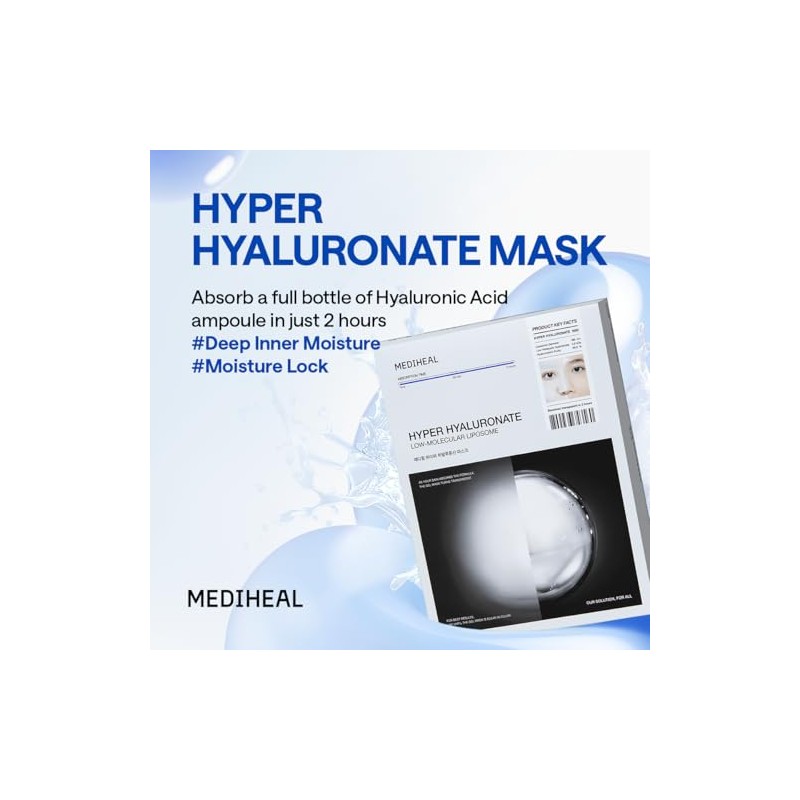 Mascarilla de gel de hidratación profunda con ácido hialurónico Hyper