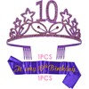 10th Birthday Gifts for Girl, 10th Birthday Tiara and Sash