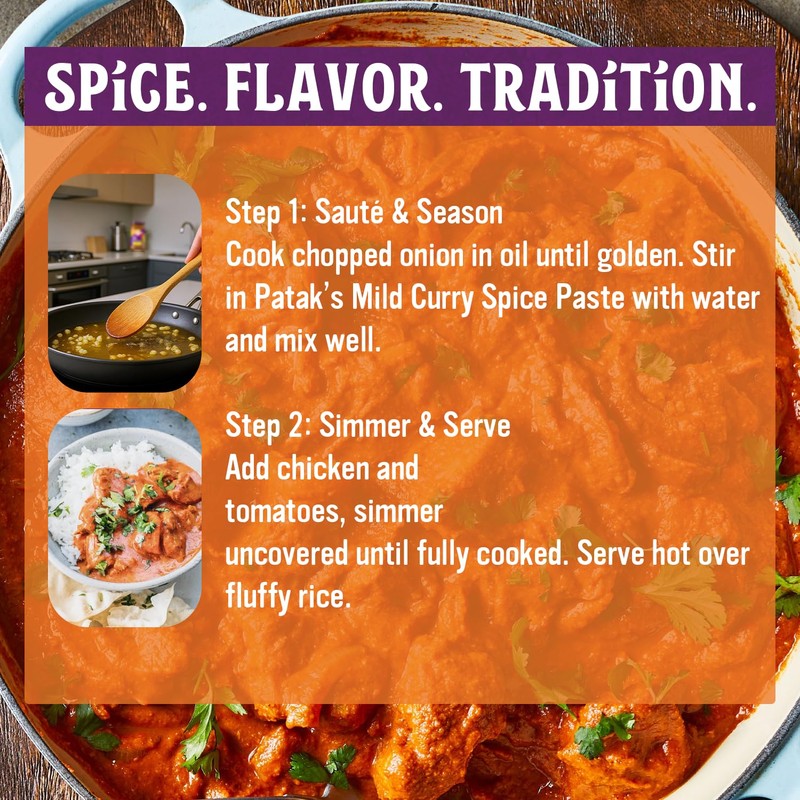 Patak’s Mild Curry Spice Paste - Mild Indian Cooking Paste