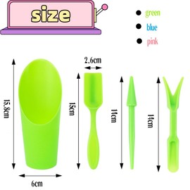 DACUAN 12 pcs PVC Succulent Soil Scoop,Succulent Care Plastic Kit, Colorful Mini Garden Tool Set for Flower Succulent Planting,Transplanting,Weeding