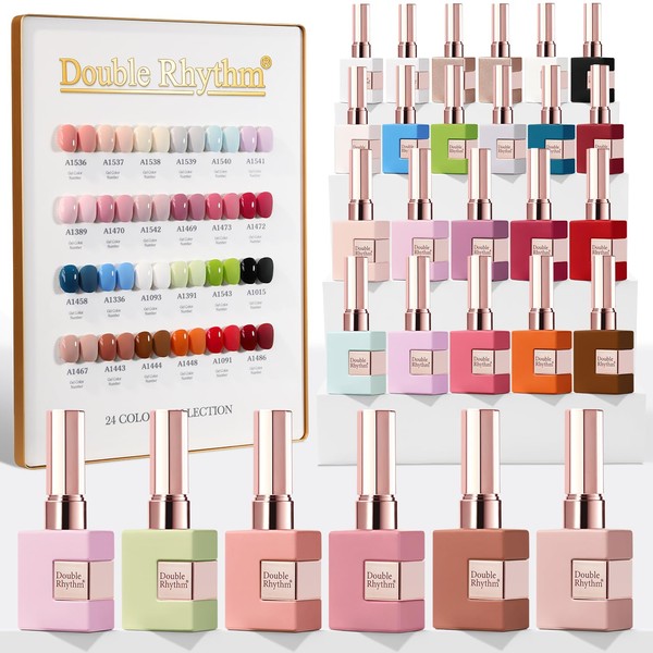 Double Rhythm 28Pcs 0.5Oz Gel Nail Polish Set Same Color