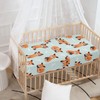 Winpema Red Little Raccoon Baby Crib Sheets Fitted Crib Sheets