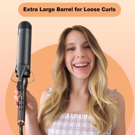 ORYNNE Curling Iron 2 Inch, Large Barrel Curling Iron for Long Hair, 2 inch Curling Iron Ceramic Barrel with Argan Oil Infused, 14 Heat Settings