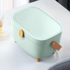 ICRPSTU Oval Storage Box Household Double Layer Large Capacity Multicompartment