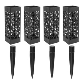 ShawFly 4 x Grave Vase with Ground Spike, Grave Flower Holder, Cemetery Vase for Decoration of Cemeteries and Gardens, Plastic Cemetery Vase