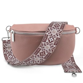 Artvall - Shoulder Bag Genuine Leather Bag Handbag Leather Bum Bag Small with Shoulder Strap Design Bag Strap Removable Adjustable Strap Crossbody Bag Genuine Leather Bag Women with Zip